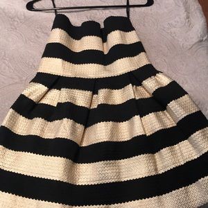 Gold print mini dress